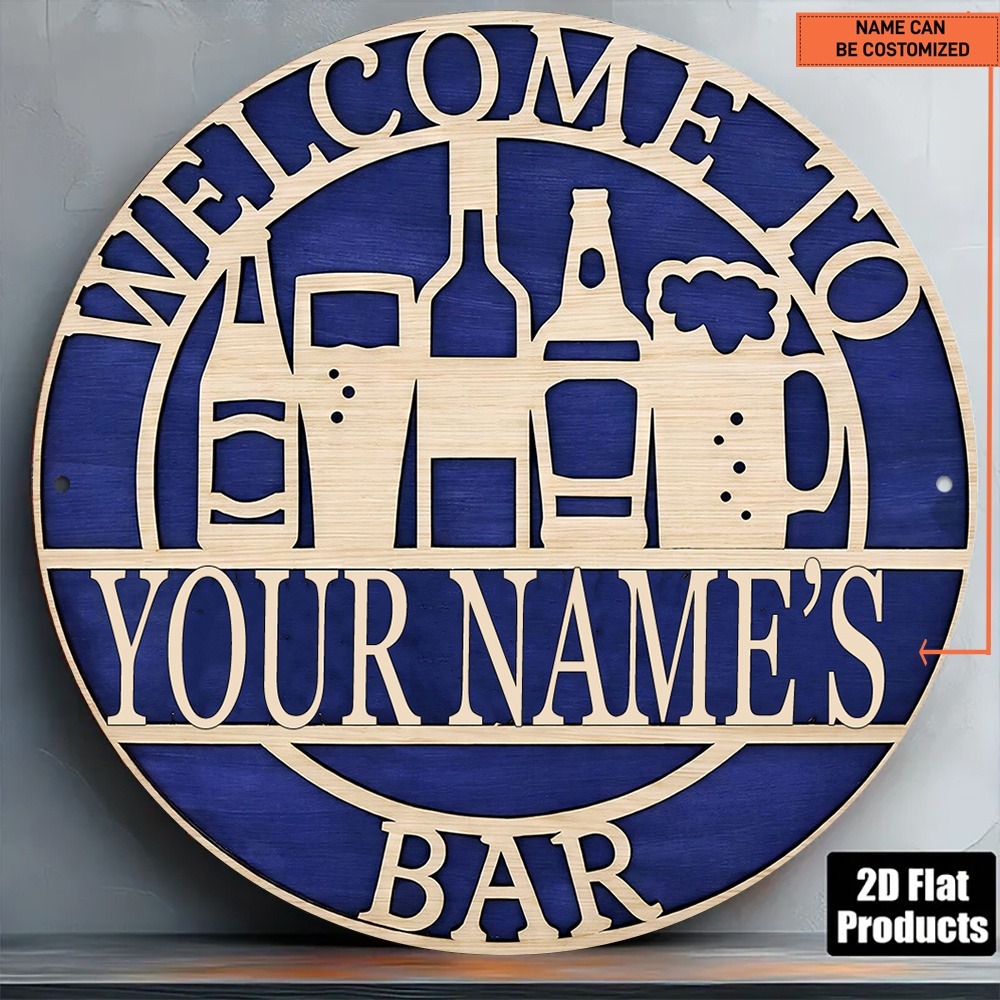 Wine With Beer Name - [2D Piatto] 1 pz. Targa Rotonda