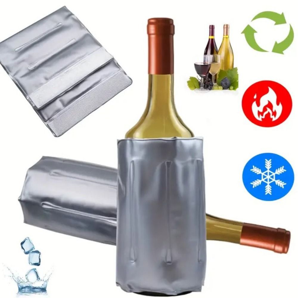Wine Chiller Sleeve - Borsa Termica Riutilizzabile per Vino Grigia,