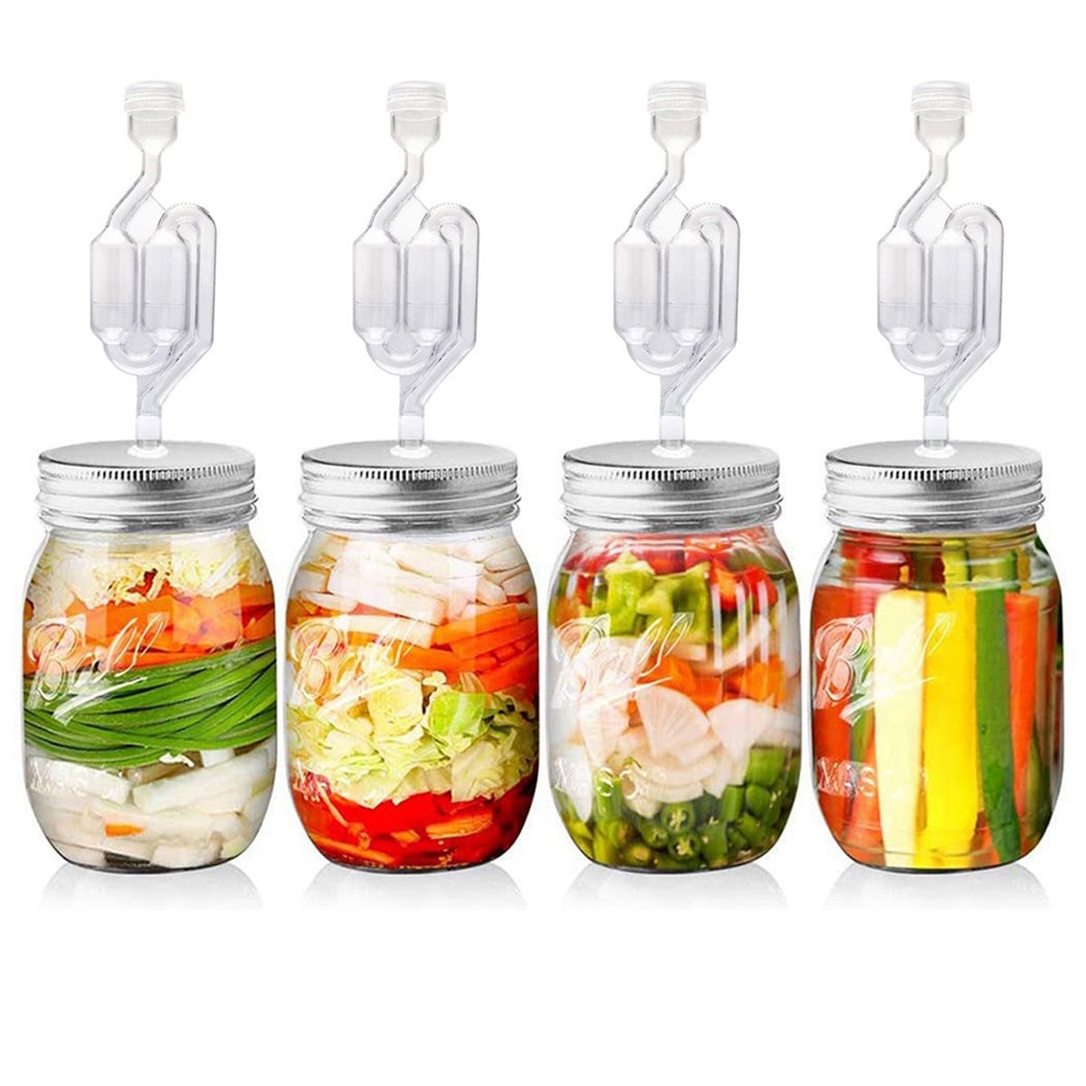 Wine Beer And More - Set di 4 Coperchi per Fermentazione