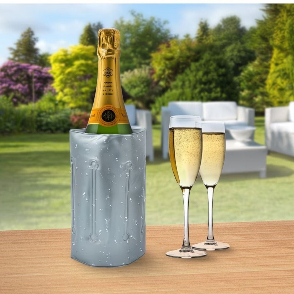 Wine Chiller Sleeve - Borsa Termica Riutilizzabile per Vino Grigia,